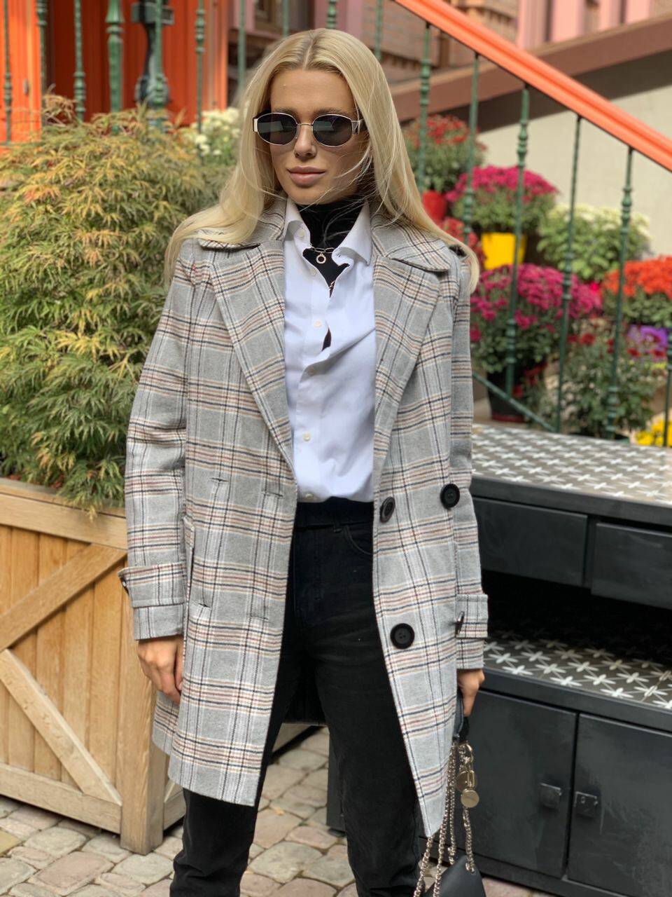 Coat NIKOLE color gray-beige