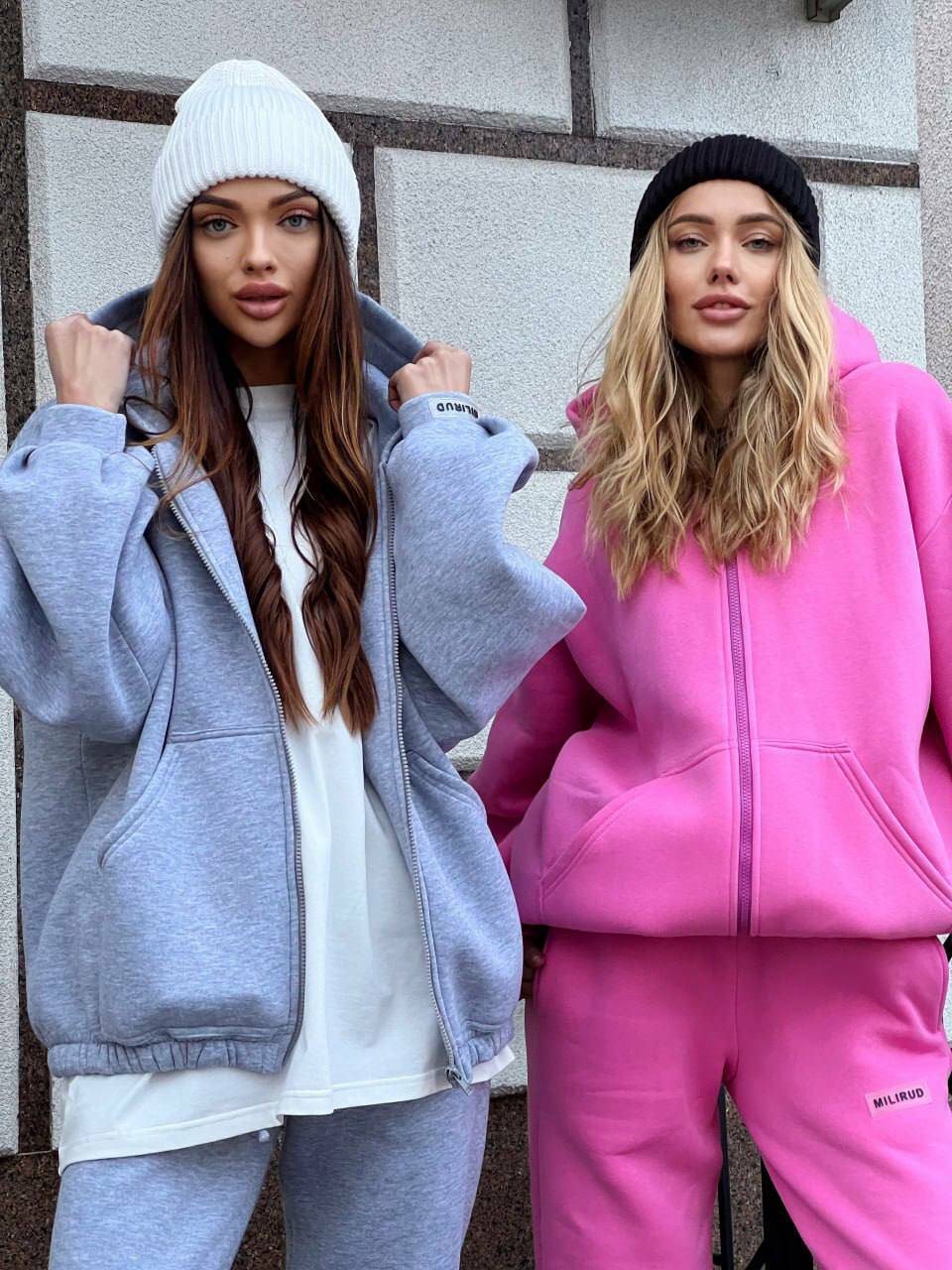 Кофта Zip hoodie колір меланж
