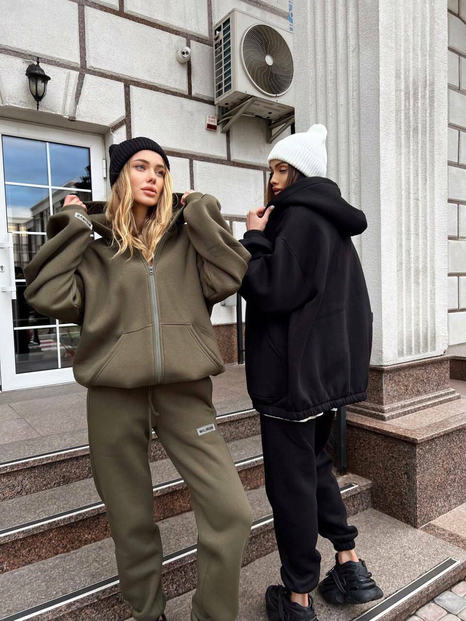 Кофта Zip hoodie колір хакі