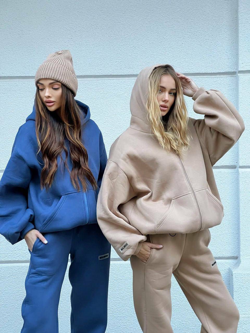 Кофта Zip hoodie колір беж