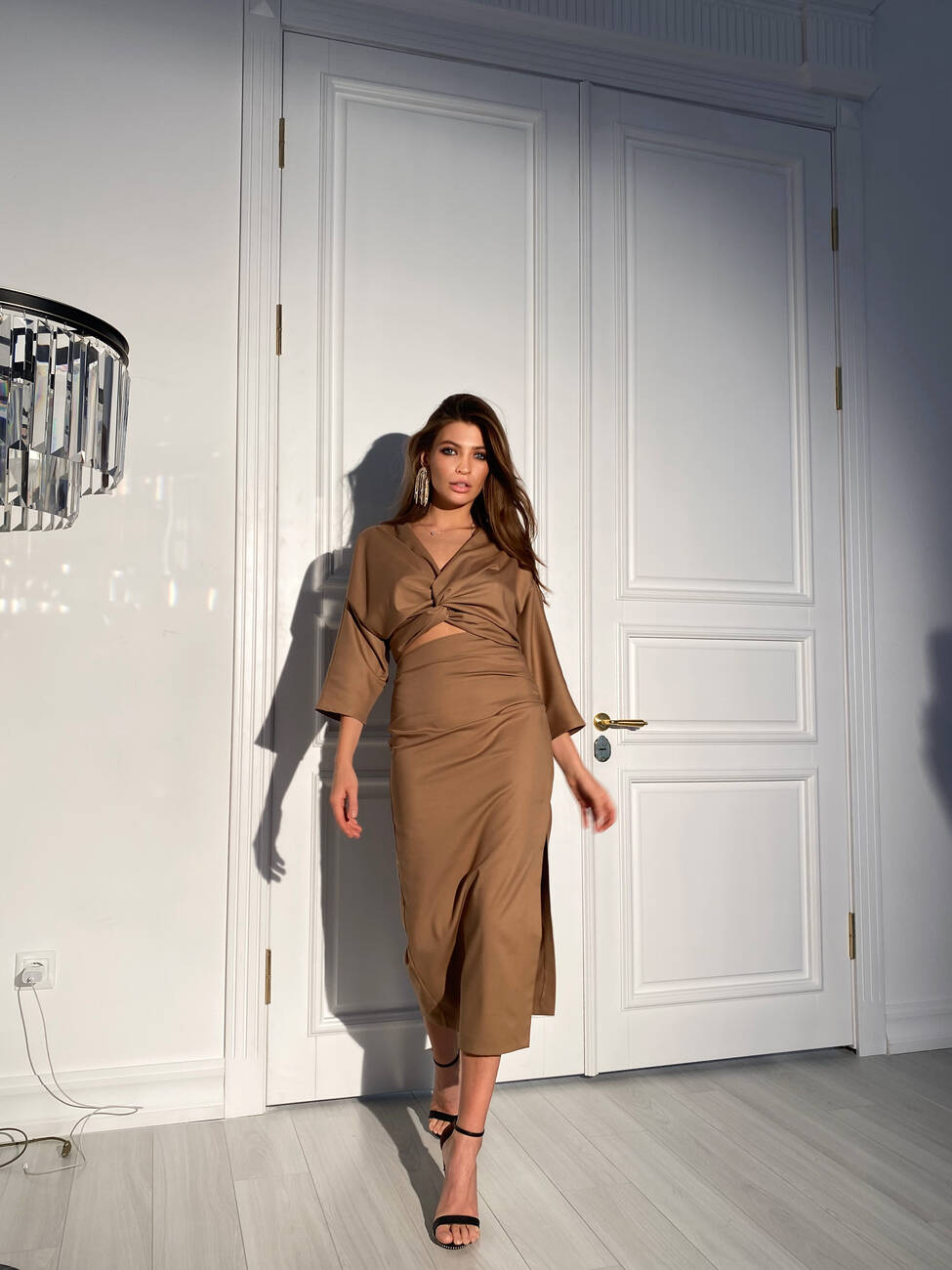 Suit MON CHERY cappuccino color