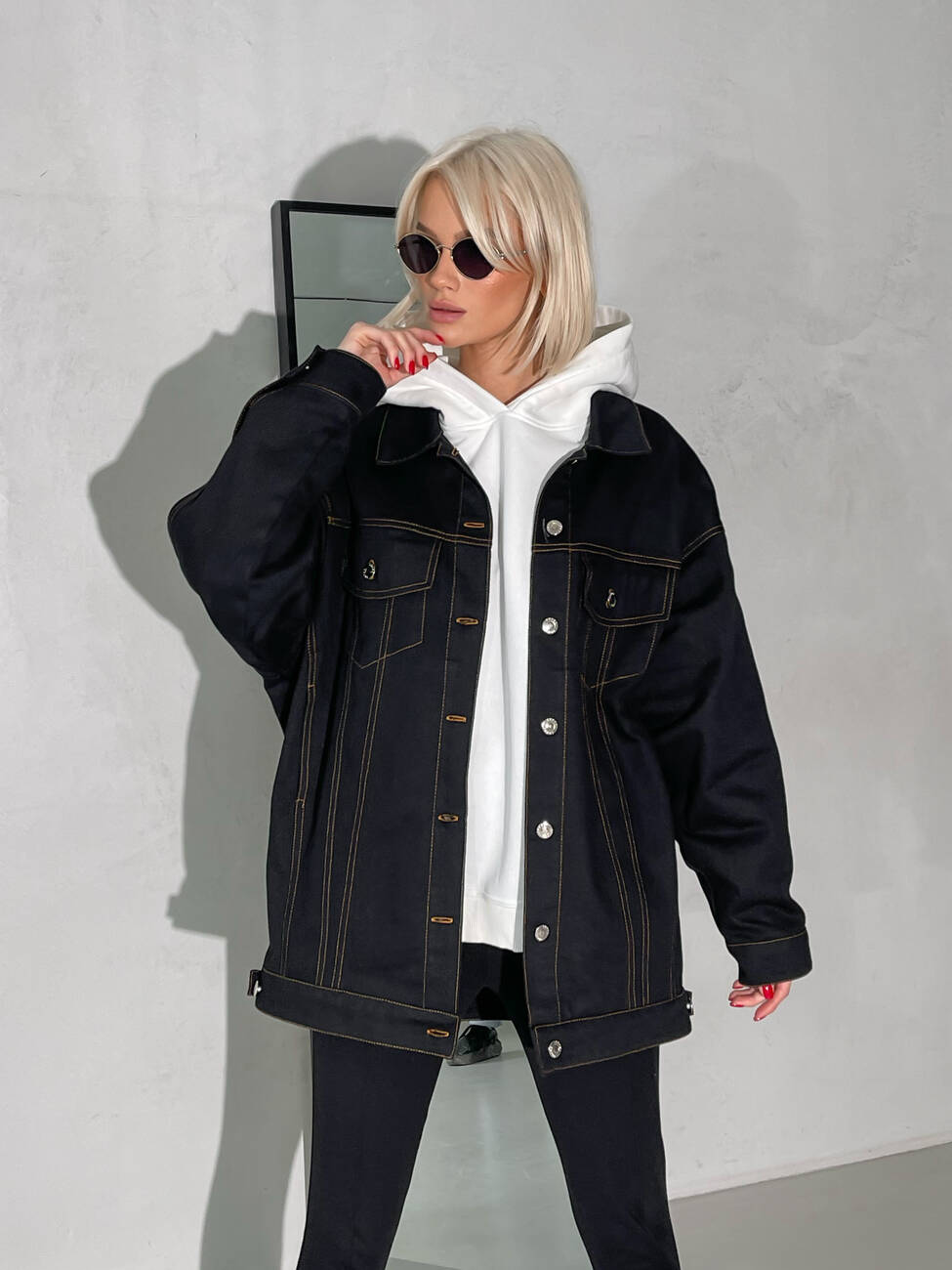 Black DENIM denim jacket