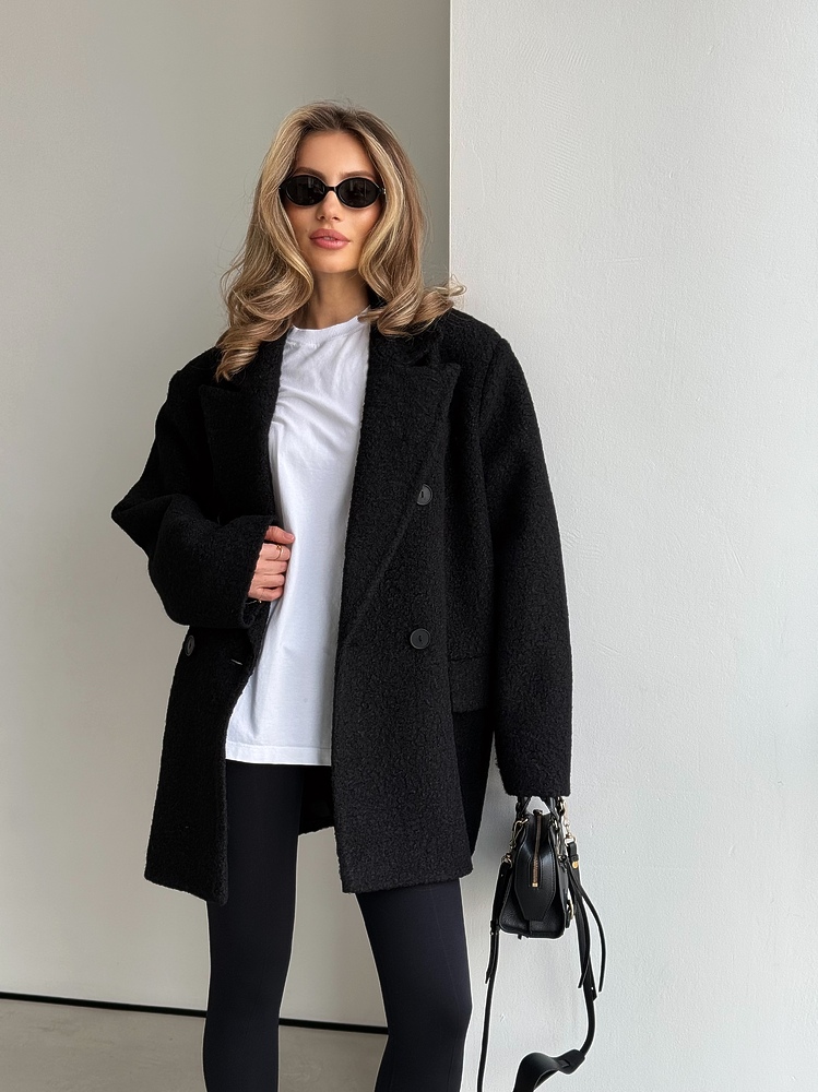 Half-coat MEXICO BUCLE color black