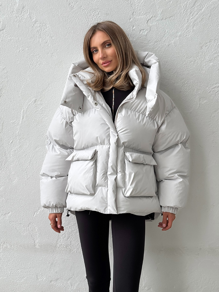 Puffer jacket BEZE pearl reins color