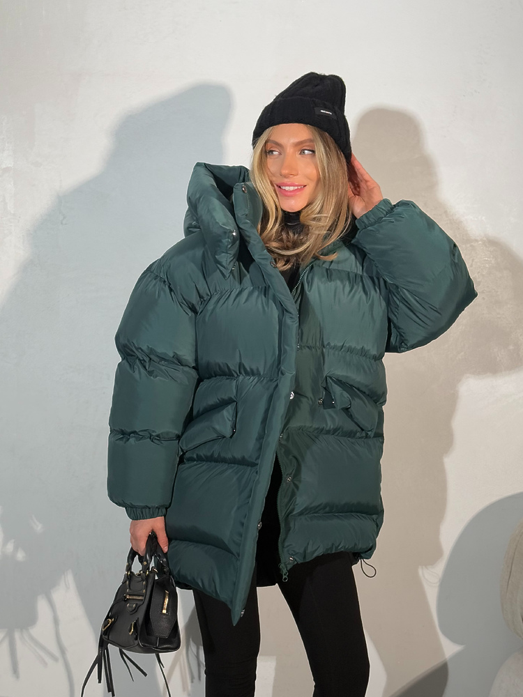 Jacket RUDY (lengthened) emerald color