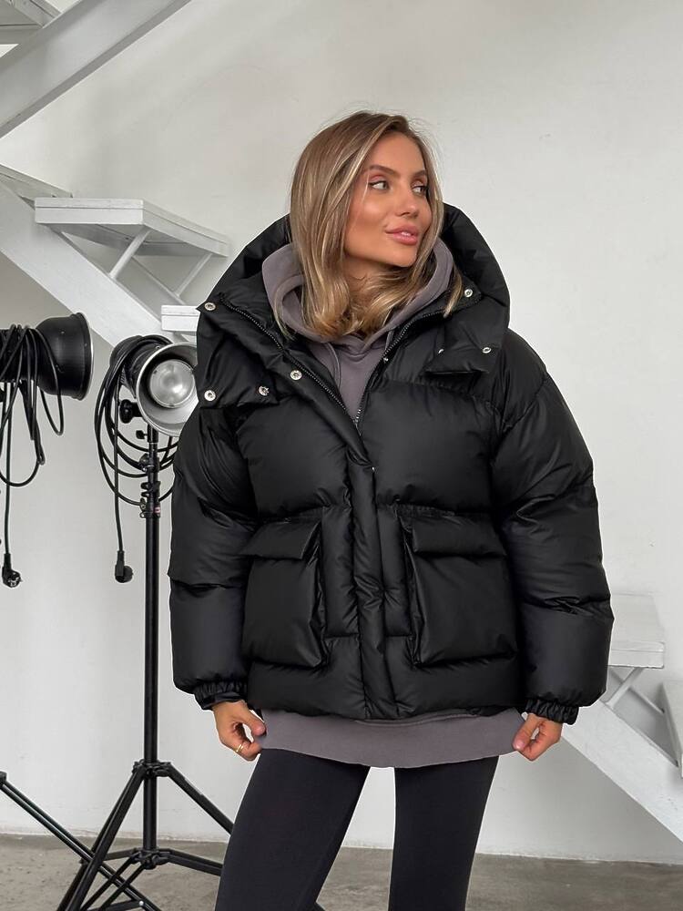 Jacket Puffer BEZE color black reins