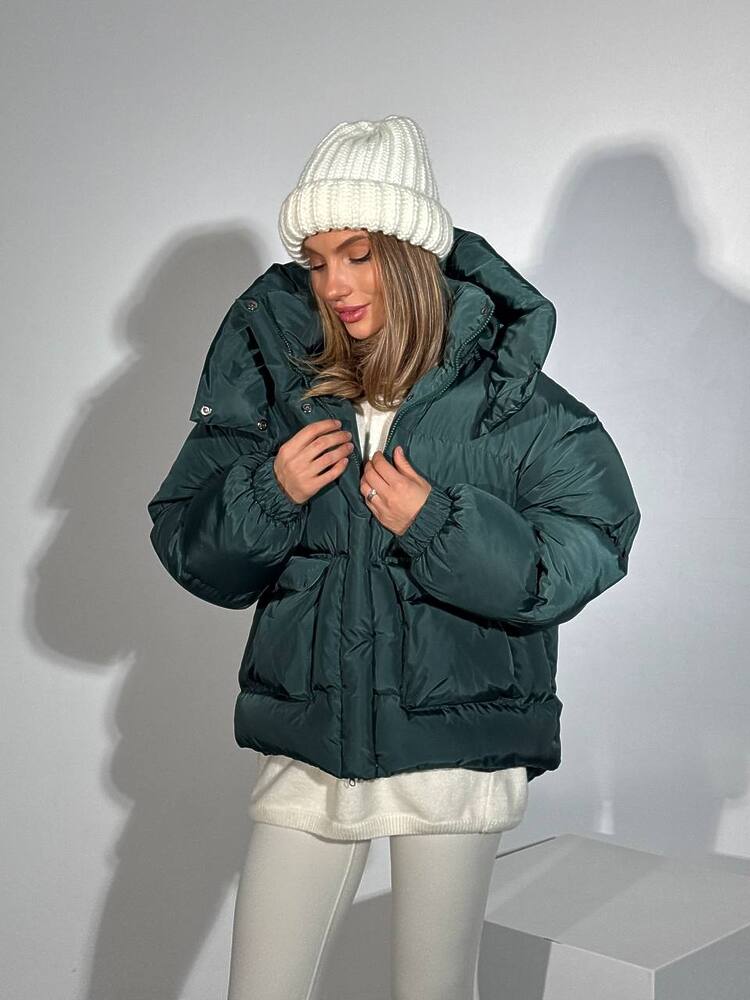 Puffer jacket BEZE emerald color